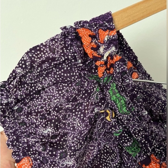 Free People Purple Floral Off-Shoulder Blouse - Picture 5 of 5